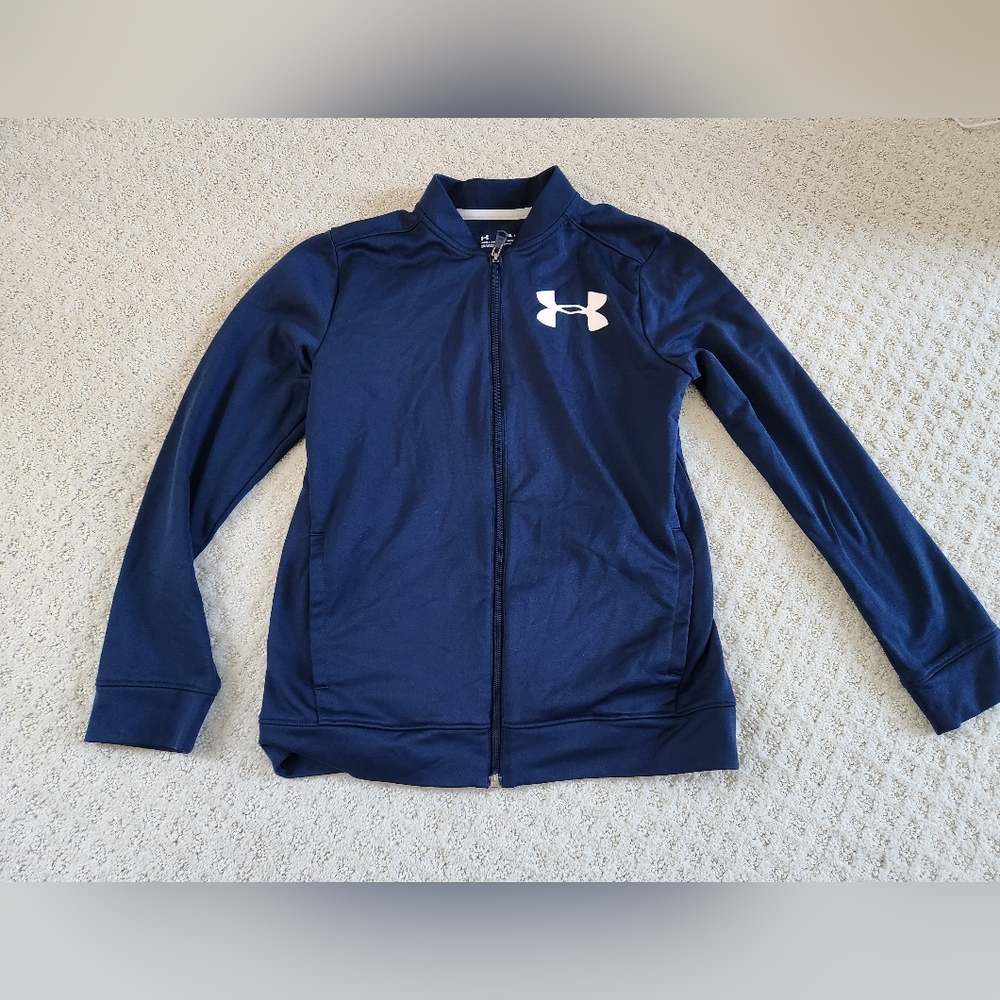Under Armour BOY GIRL Blue Zip up Jacket Coat Size YOUTH XL
